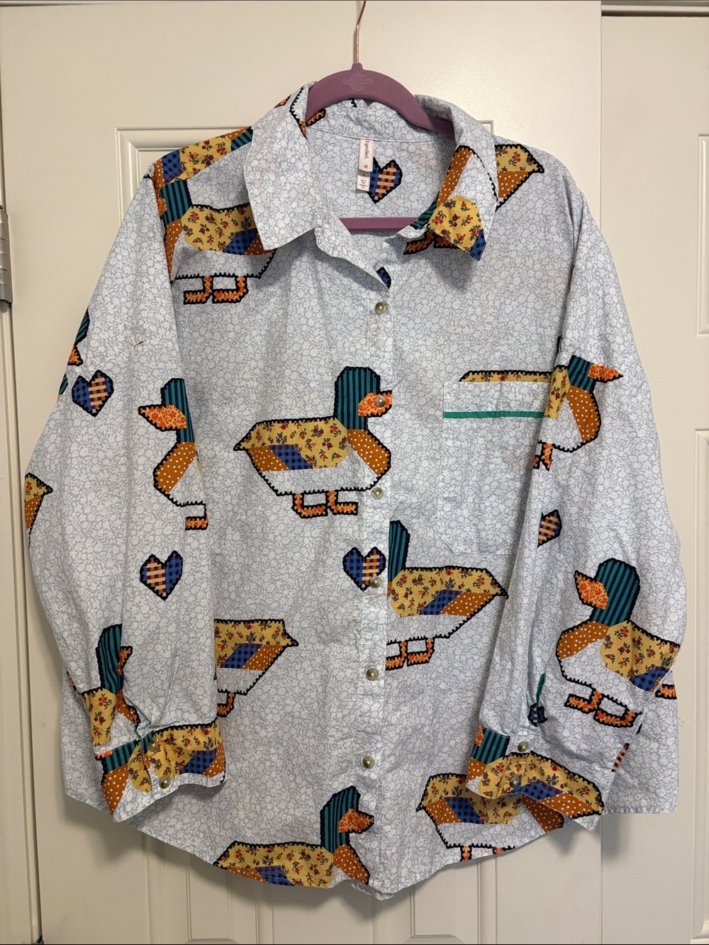 Oversized button up Duck Shirt